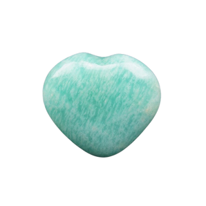 Amazonite Heart (80g) – Peace, Harmony & Heart–Mind Alignment - Heavenly Crystals Online