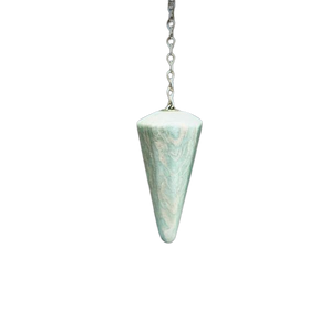 Amazonite Pendulum with velvet pouch – Calming Divination Tool - Heavenly Crystals Online