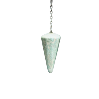 Amazonite Pendulum with velvet pouch – Calming Divination Tool - Heavenly Crystals Online