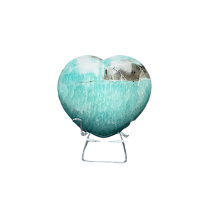 Amazonite with Hematite Heart (120g) – Grounding Crystal for Courage & Truth - Heavenly Crystals Online