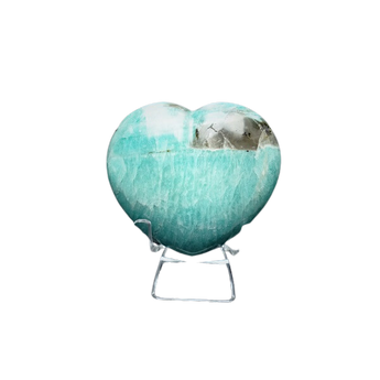 Amazonite with Hematite Heart (120g) – Grounding Crystal for Courage & Truth - Heavenly Crystals Online