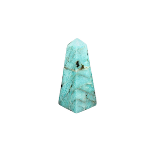 Amazonite with Hematite Tower (167g) – Calm, Grounding, Protection & Emotional Balance - Heavenly Crystals Online