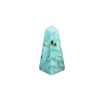 Amazonite with Hematite Tower (167g) – Calm, Grounding, Protection & Emotional Balance - Heavenly Crystals Online