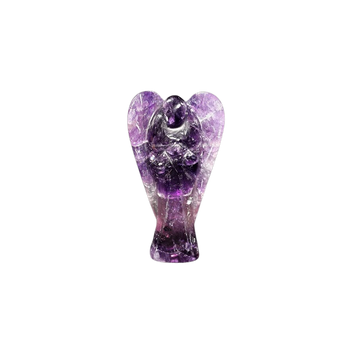 Amethyst Angel (70mm to 80mm) Calming Crystal Carving for Spiritual Protection & Peace - Heavenly Crystals Online