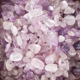 Amethyst & Clear Quartz Crystal Chips (100g) Pouch for Clarity & Intuition - Heavenly Crystals Online