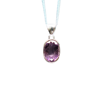 Amethyst Faceted Pendant in 925 Sterling Silver | Clarity & Intuition - Heavenly Crystals Online