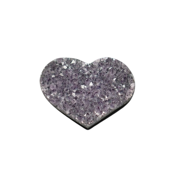 Amethyst Geode Heart 279g with Stand - Love & Emotional Healing Crystal - Heavenly Crystals Online