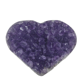 Amethyst Geode Heart (304g) with Stand – Love & Emotional Healing Crystal - Heavenly Crystals Online
