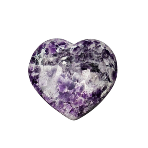 Amethyst Geode Heart 487g with Stand - Love & Emotional Healing Crystal - Heavenly Crystals Online