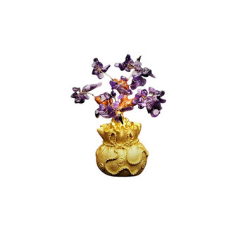 Amethyst Money Tree – Crystal Feng Shui Wealth, Healing & Positive Energy Decor - Heavenly Crystals Online