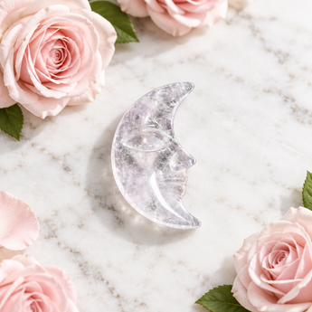 Amethyst Moon Crystal Carving – Calming Stone for Intuition & Peace - Heavenly Crystals Online