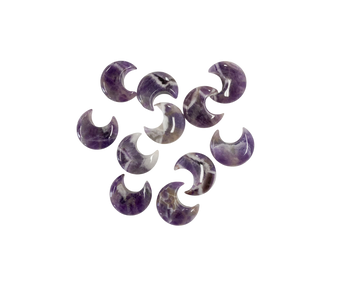 Amethyst Moons Crystal Carving - Calming Stone for Intuition & Peace - Heavenly Crystals Online