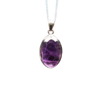Amethyst Pendant in 925 Sterling Silver | Calm & Intuition - Heavenly Crystals Online
