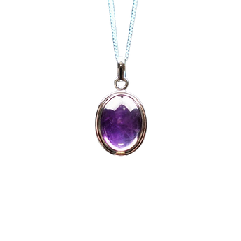 Amethyst Pendant in 925 Sterling Silver | Calm & Intuition - Heavenly Crystals Online