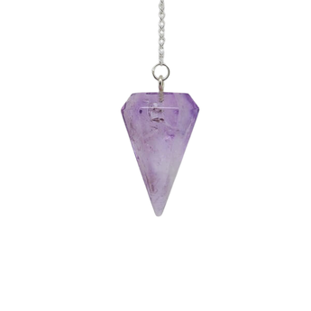 Amethyst Pendulum with Velvet Pouch – Intuition, Clarity & Spiritual Guidance - Heavenly Crystals Online