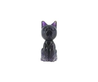 Amethyst Sitting Cat (100g) Guardian of Spiritual Calm & Inner Wisdom - Heavenly Crystals Online
