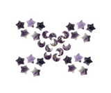 Amethyst Stars & Moons Crystal Carving - Calming Stone for Intuition & Peace - Heavenly Crystals Online