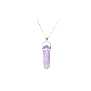 Amethyst Pendant with Silver Chain