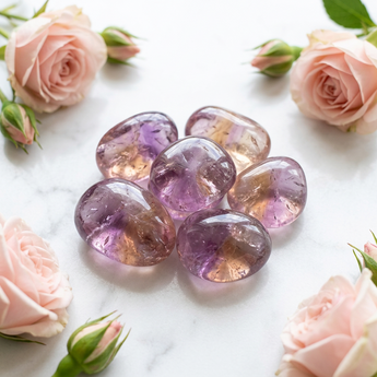 Ametrine Tumbled Stones – Balance, Harmony & Spiritual Growth - Heavenly Crystals Online