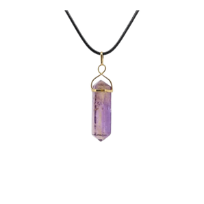 Ametrine Double Terminated Pendant with Black Cord