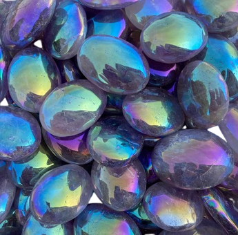 Angel Aura Amethyst Quartz Palm Stone Small – Calm, Intuition & Higher Guidance - Heavenly Crystals Online