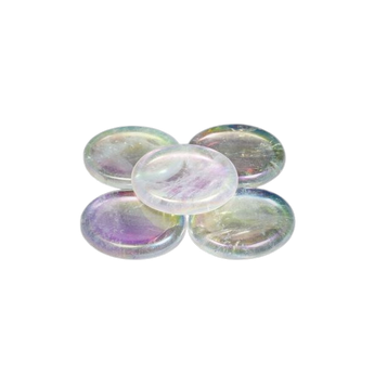 Angel Aura Quartz Thumb Worry Stone – Calm, Clarity & Higher Guidance - Heavenly Crystals Online