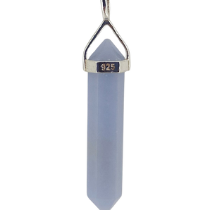 Angelite Pendant in 925 Sterling Silver – Peace, Calm & Spiritual Connection - Heavenly Crystals Online