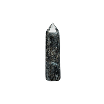 Arfvedsonite Fireworks & Garnet Generator Point (94g) - Protection, Insight & High‑Vibration Energy - Heavenly Crystals Online