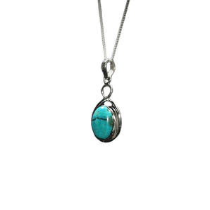Azurite, Malachite & Chrysocolla Pendant | 925 Silver | Intuition - Heavenly Crystals Online
