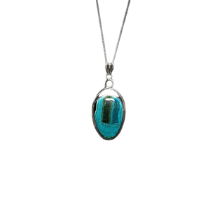 Azurite, Malachite & Chrysocolla Pendant | 925 Silver | Intuition & Emotional Balance - Heavenly Crystals Online