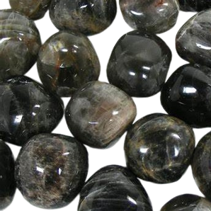 Black Moonstone Orb Tumbled Stone