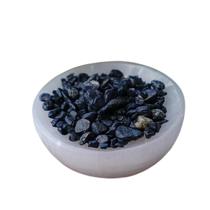 Black Tourmaline Chips - 100 grams in an organza pouch