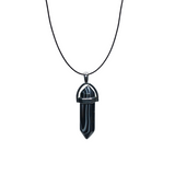 Black Banded Agate Double Terminated Pendant – Protection & Grounding - Heavenly Crystals Online