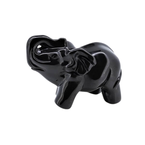 Black Obsidian Elephant (217g) – Protection, Grounding & Energetic Shielding - Heavenly Crystals Online
