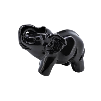 Black Obsidian Elephant (217g) – Protection, Grounding & Energetic Shielding - Heavenly Crystals Online