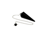 Black Obsidian Faceted Pendulum with velvet pouch – Protection & Grounding - Heavenly Crystals Online