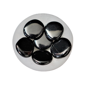 Black Obsidian Flat Worry Stone – Protection, Grounding & Energetic Shielding - Heavenly Crystals Online