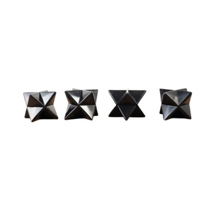 Black Obsidian Merkabah Star - Protection, Grounding & Truth Alignment - Heavenly Crystals Online