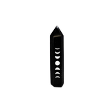 Black Obsidian Moon Phase Generator Point (120g) – Protection, Grounding & Lunar Energy Alignment - Heavenly Crystals Online