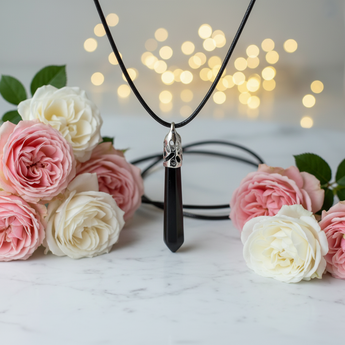 Black Obsidian Pendant with Black Cord | Protection & Grounding - Heavenly Crystals Online