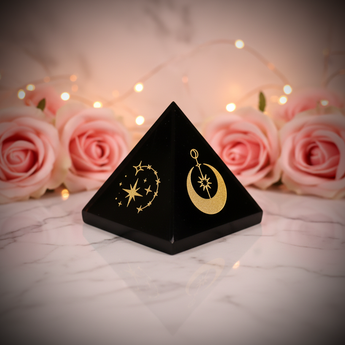 Black Obsidian Pyramid – Protection, Grounding & Energy Shielding - Heavenly Crystals Online