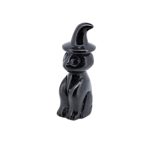 Black Obsidian Sitting Cat (105g) – Guardian of Protection & Intuition - Heavenly Crystals Online