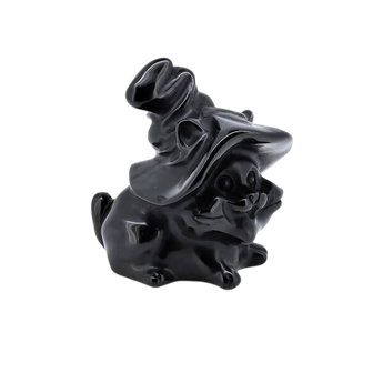 Black Obsidian Sitting Cat (202g) – Guardian of Protection & Intuition - Heavenly Crystals Online