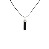 Black Tourmaline Pencil Point Pendant -Protection & Grounding - Heavenly Crystals Online