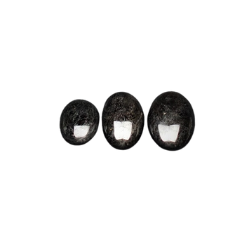 Black Tourmaline Polished Palm Stone – Protection, Grounding & Energy Shielding - Heavenly Crystals Online