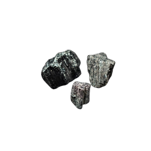 Black Tourmaline Raw (100g) – Natural Protection & Grounding Crystal Pouch - Heavenly Crystals Online