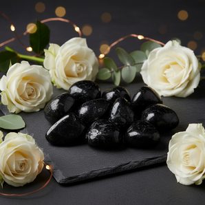 Black Tourmaline Tumbled Stone – Protection, Grounding & Spiritual Strength - Heavenly Crystals Online