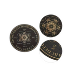 Black Wooden Pendulum Board – Metatron's Cube Design for Divination & Crystal Gridding - Heavenly Crystals Online