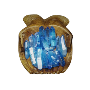 Blue Aura Quartz Points - 50 grams in an organza pouch