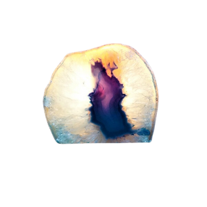 Blue Agate Candle Holder include tealight candle (1.026kg) Calm, Protection & Ambient Glow - Heavenly Crystals Online